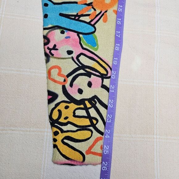 Rabbit Lightweight Crew Neckline Long Sleeves Multicolored & Yellow Knit Sweater - Picture 9 of 11